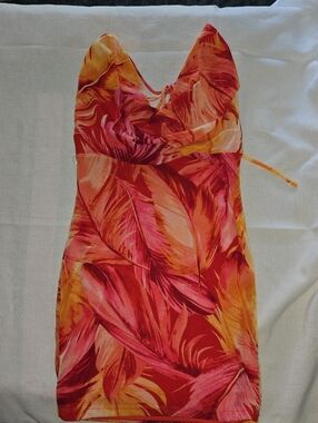 Windsor Red & Pink Tropical Print Sundress